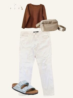 JORDACHE Chalk White Skinny Jeans | Size 16 | Chic Stretch Denim